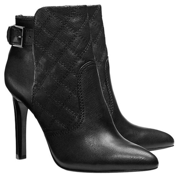 Tory Burch Black Orchard Quilted Bootie | 3.5” Heel | Size 8.5 - Picture 2 of 14